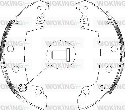 Woking Z4017.01 - Тормозные башмаки, барабанные unicars.by