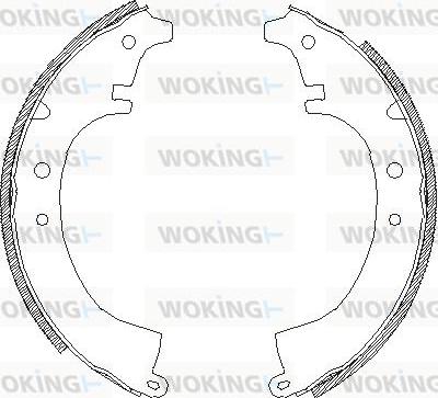 Woking Z4087.00 - Тормозные башмаки, барабанные unicars.by