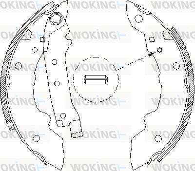 Woking Z4038.00 - Тормозные башмаки, барабанные unicars.by