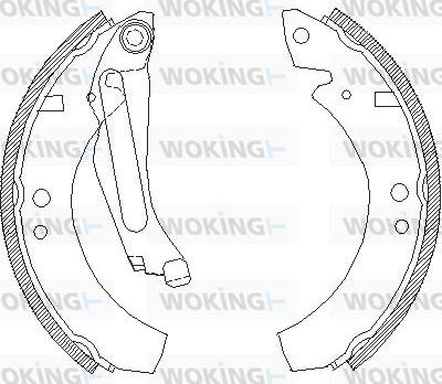 Woking Z4023.00 - Тормозные башмаки, барабанные unicars.by