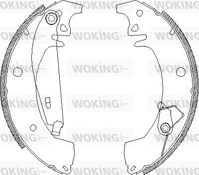 Woking Z4078.01 - Тормозные башмаки, барабанные unicars.by