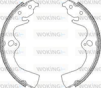 Woking Z4077.00 - Тормозные башмаки, барабанные unicars.by