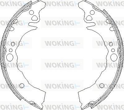 Woking Z4160.00 - Тормозные башмаки, барабанные unicars.by