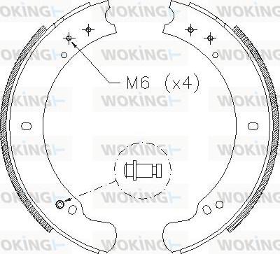 Woking Z4162.00 - Тормозные башмаки, барабанные unicars.by