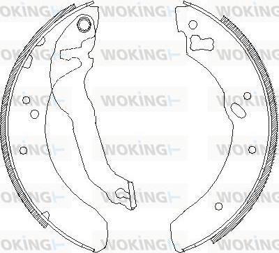 Woking Z4114.00 - Тормозные башмаки, барабанные unicars.by