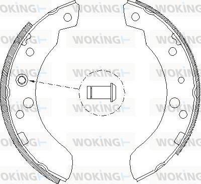 Woking Z4111.00 - Тормозные башмаки, барабанные unicars.by