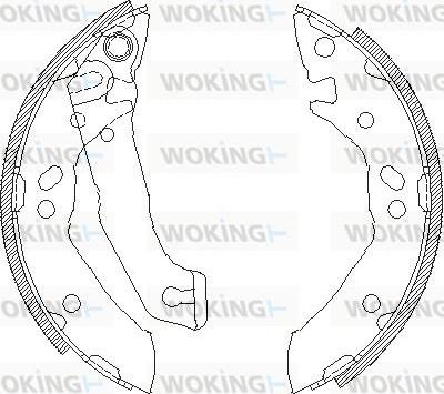 Woking Z4117.00 - Тормозные башмаки, барабанные unicars.by