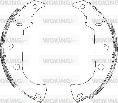 Woking Z4180.00 - Тормозные башмаки, барабанные unicars.by