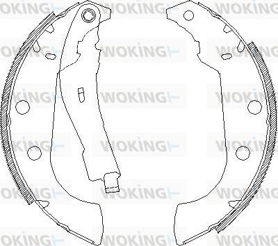 Woking Z4135.01 - Тормозные башмаки, барабанные unicars.by