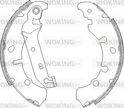 Woking Z4137.00 - Тормозные башмаки, барабанные unicars.by