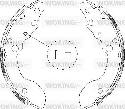 Woking Z4124.00 - Тормозные башмаки, барабанные unicars.by