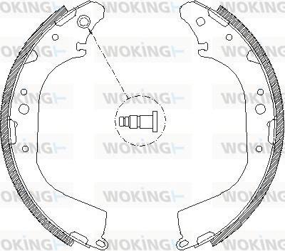 Woking Z4172.00 - Тормозные башмаки, барабанные unicars.by