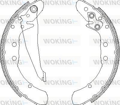 Woking Z4397.00 - Тормозные башмаки, барабанные unicars.by