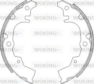 Woking Z4340.00 - Тормозные башмаки, барабанные unicars.by