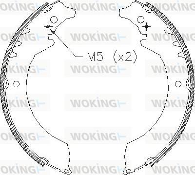 Woking Z4355.00 - Тормозные башмаки, барабанные unicars.by