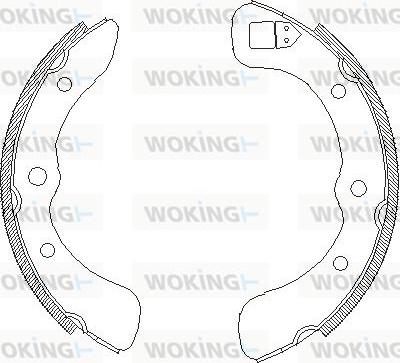 Woking Z4352.00 - Тормозные башмаки, барабанные unicars.by