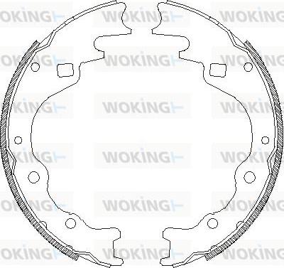 Woking Z4365.00 - Тормозные башмаки, барабанные unicars.by