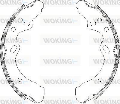 Woking Z4366.00 - Тормозные башмаки, барабанные unicars.by