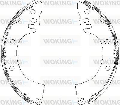 Woking Z4368.00 - Тормозные башмаки, барабанные unicars.by