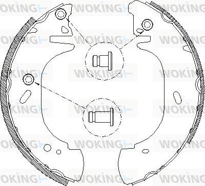 Woking Z4306.00 - Тормозные башмаки, барабанные unicars.by