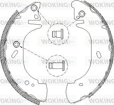 Woking Z4306.01 - Тормозные башмаки, барабанные unicars.by