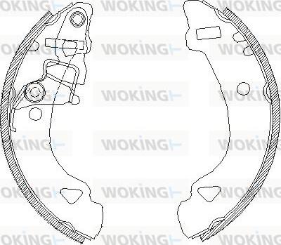 Woking Z4303.00 - Тормозные башмаки, барабанные unicars.by