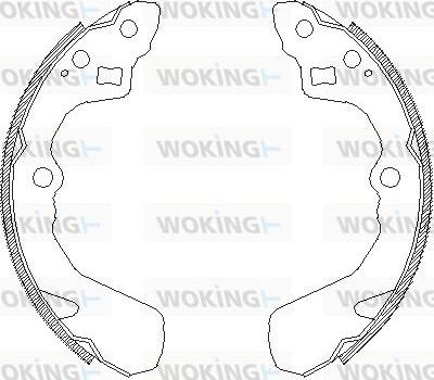 Woking Z4386.00 - Тормозные башмаки, барабанные unicars.by