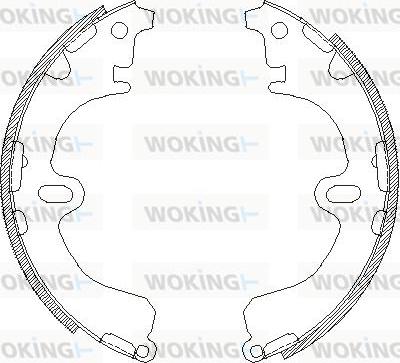 Woking Z4380.00 - Тормозные башмаки, барабанные unicars.by