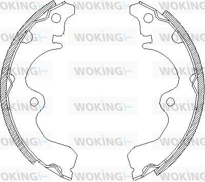 Woking Z4334.00 - Тормозные башмаки, барабанные unicars.by