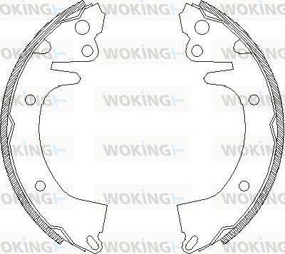 Woking Z4325.00 - Тормозные башмаки, барабанные unicars.by