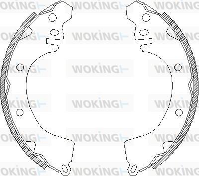 Woking Z4370.00 - Тормозные башмаки, барабанные unicars.by