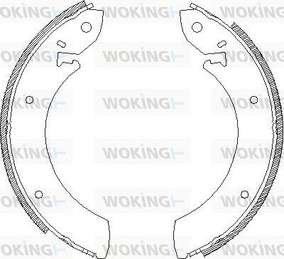 Woking Z4245.00 - Тормозные башмаки, барабанные unicars.by