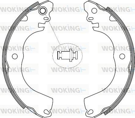 Woking Z4257.00 - Тормозные башмаки, барабанные unicars.by