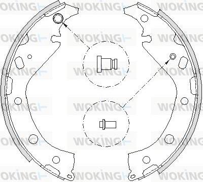 Woking Z4207.00 - Тормозные башмаки, барабанные unicars.by