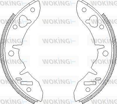 Woking Z4221.00 - Тормозные башмаки, барабанные unicars.by