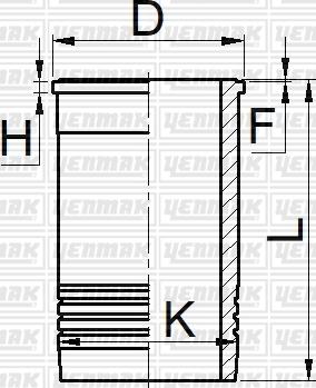 Yenmak 51-05281-000 - Гильза цилиндра unicars.by