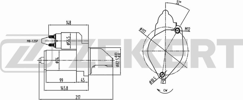 Zekkert AN-1009 - Стартер unicars.by