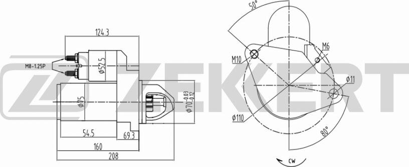 Zekkert AN-1004 - Стартер unicars.by