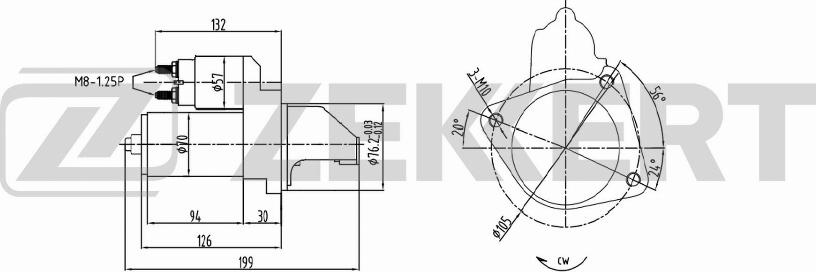 Zekkert AN-1000 - Стартер unicars.by