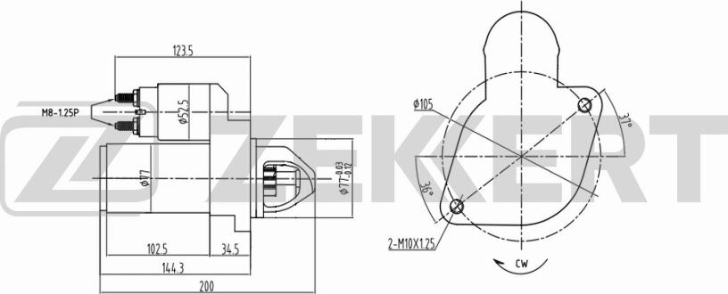 Zekkert AN-1003 - Стартер unicars.by