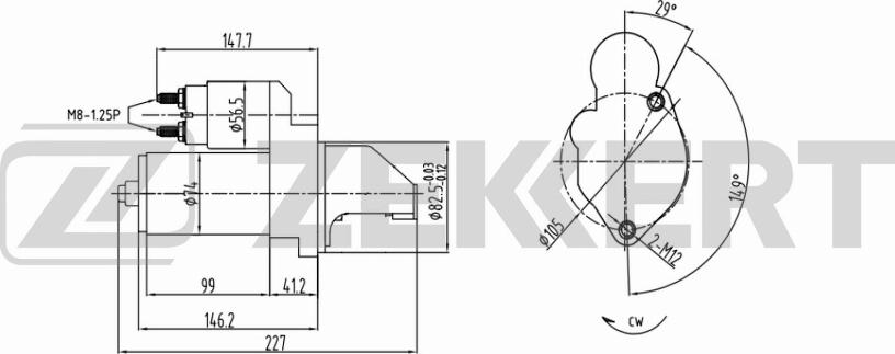 Zekkert AN-1002 - Стартер unicars.by