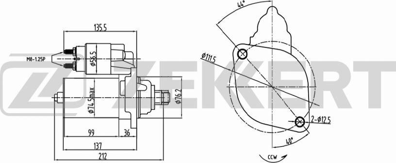 Zekkert AN-1013 - Стартер unicars.by