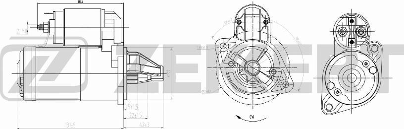 Zekkert AN-1030 - Стартер unicars.by