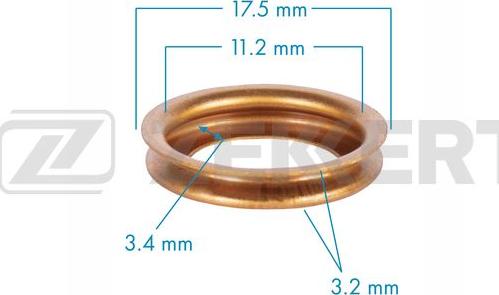 Zekkert BE-3571 - Уплотнительное кольцо, резьбовая пробка маслосливного отверстия unicars.by