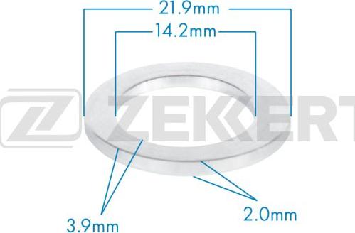 Zekkert BE-3667 - Уплотнительное кольцо, резьбовая пробка маслосливного отверстия unicars.by