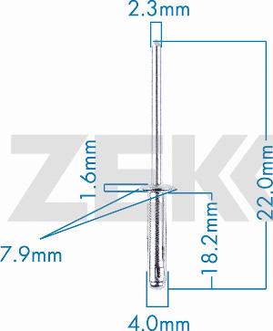 Zekkert BE-3683 - Зажим, клипса, молдинг unicars.by