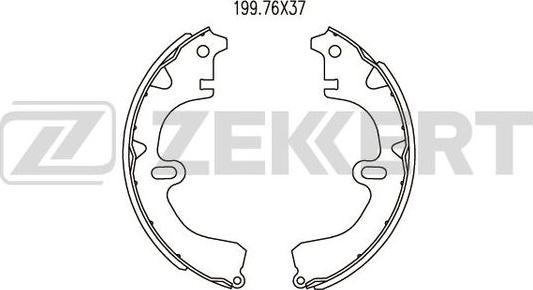 Zekkert BK-4457 - Комплект тормозных колодок, барабанные unicars.by