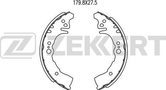 Zekkert BK-4464 - Комплект тормозных колодок, барабанные unicars.by