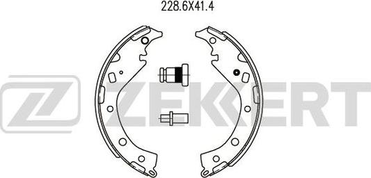 Zekkert BK-4463 - Комплект тормозных колодок, барабанные unicars.by