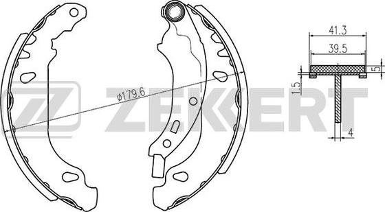 Zekkert BK-4470 - Комплект тормозных колодок, барабанные unicars.by